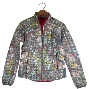 Eddie Bauer Womens‎ Size XS Zip Jacket Storm 800 Quilted Goose Down Bright Camo
